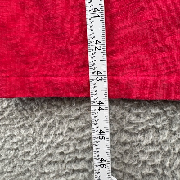 Polo Ralph Lauren T-Shirt Midi Dress Women’s Small Pink Red Slub Cotton - Picture 5 of 9